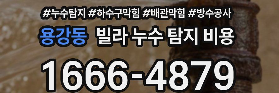 용강동 빌라 누수 탐지 비용