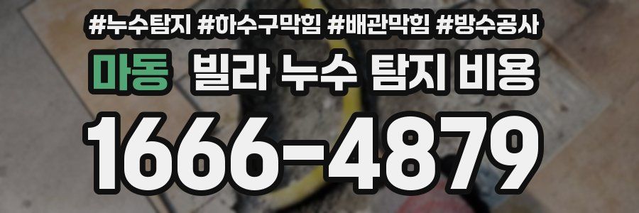 마동 빌라 누수 탐지 비용