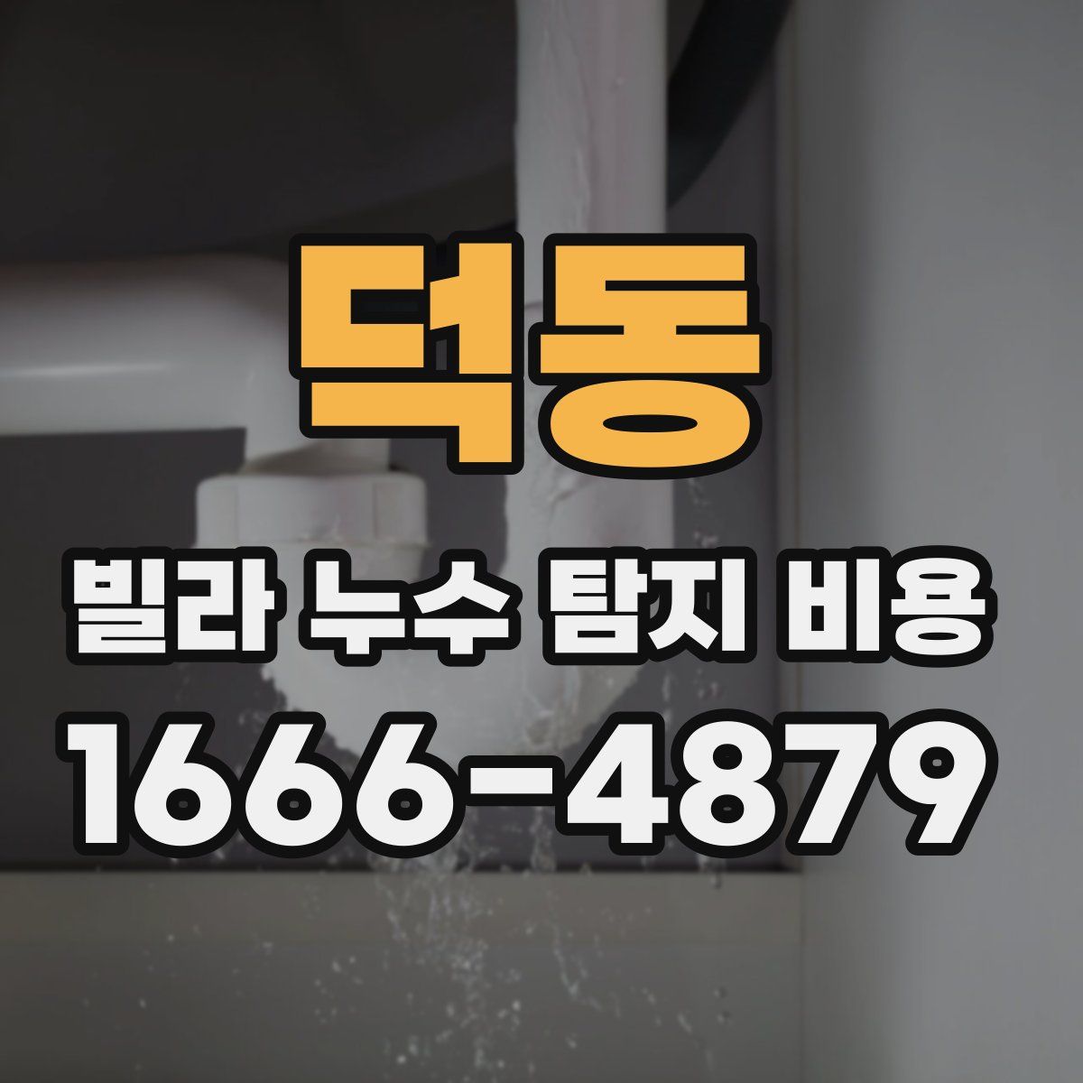 덕동 빌라 누수 탐지 비용