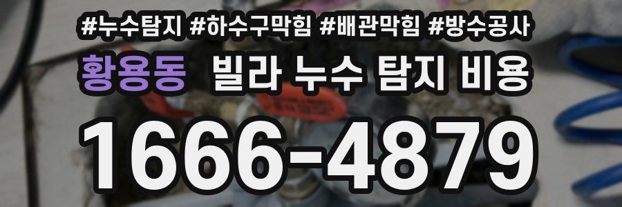 황용동 빌라 누수 탐지 비용