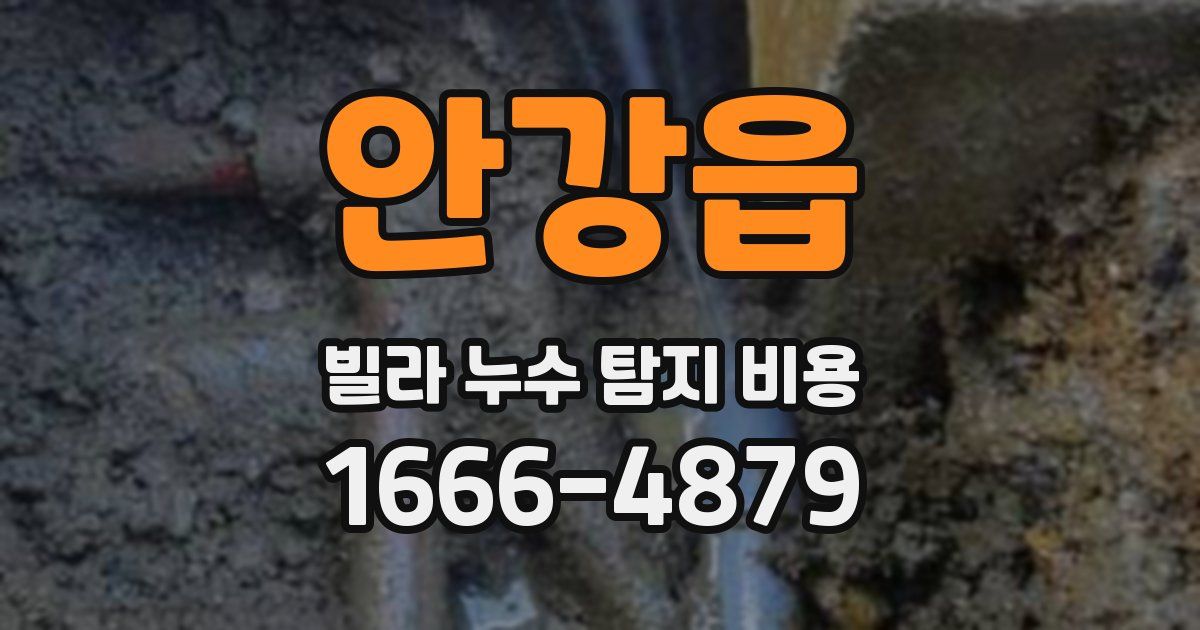 안강읍 빌라 누수 탐지 비용