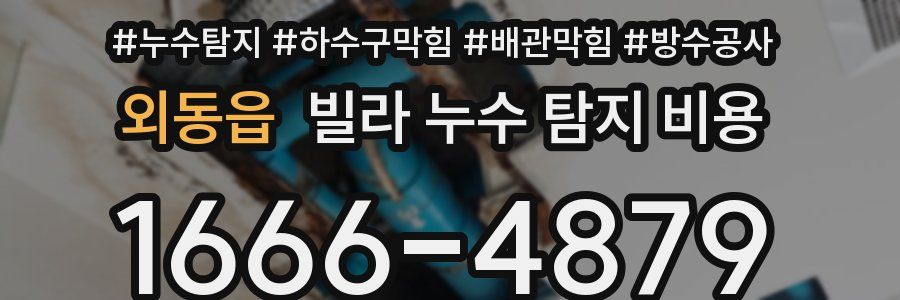 외동읍 빌라 누수 탐지 비용