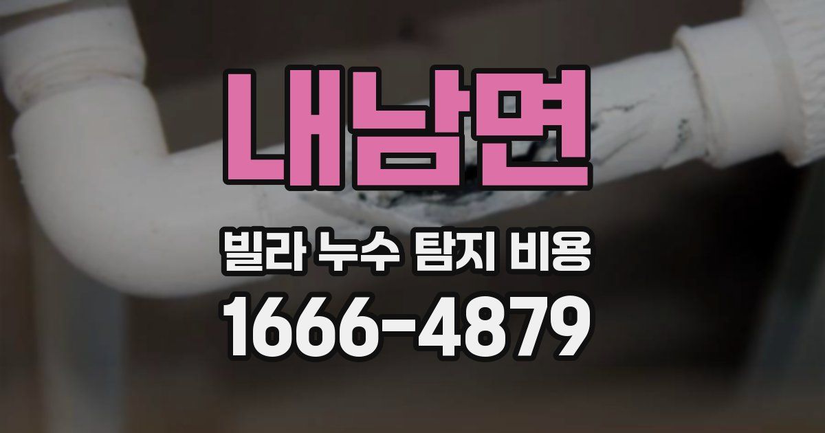 내남면 빌라 누수 탐지 비용