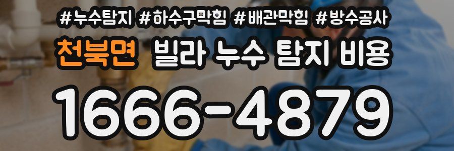 천북면 빌라 누수 탐지 비용