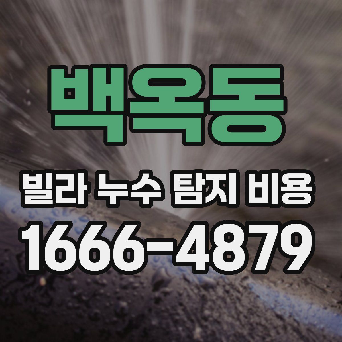 백옥동 빌라 누수 탐지 비용