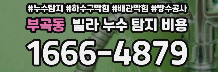 부곡동 빌라 누수 탐지 비용