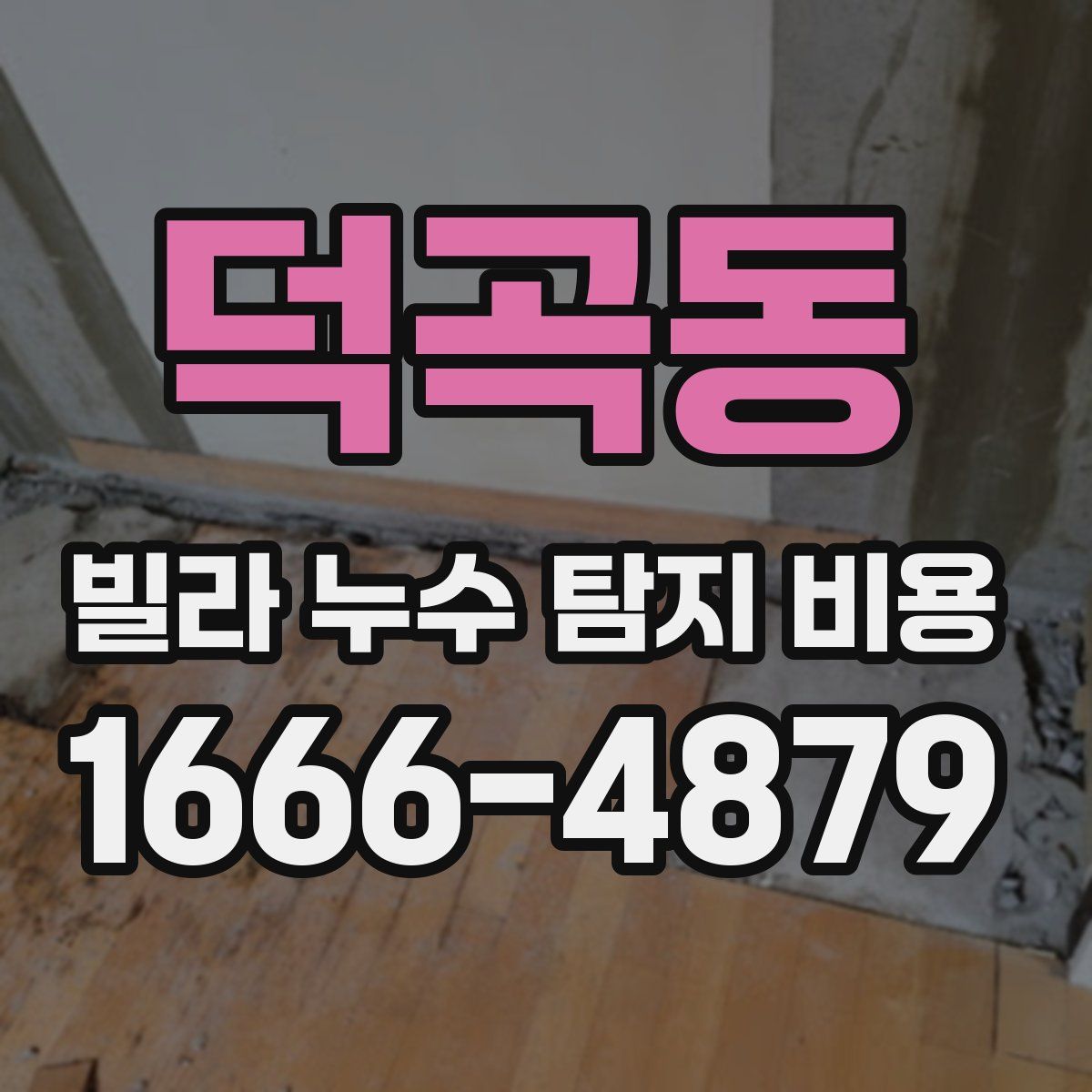 덕곡동 빌라 누수 탐지 비용