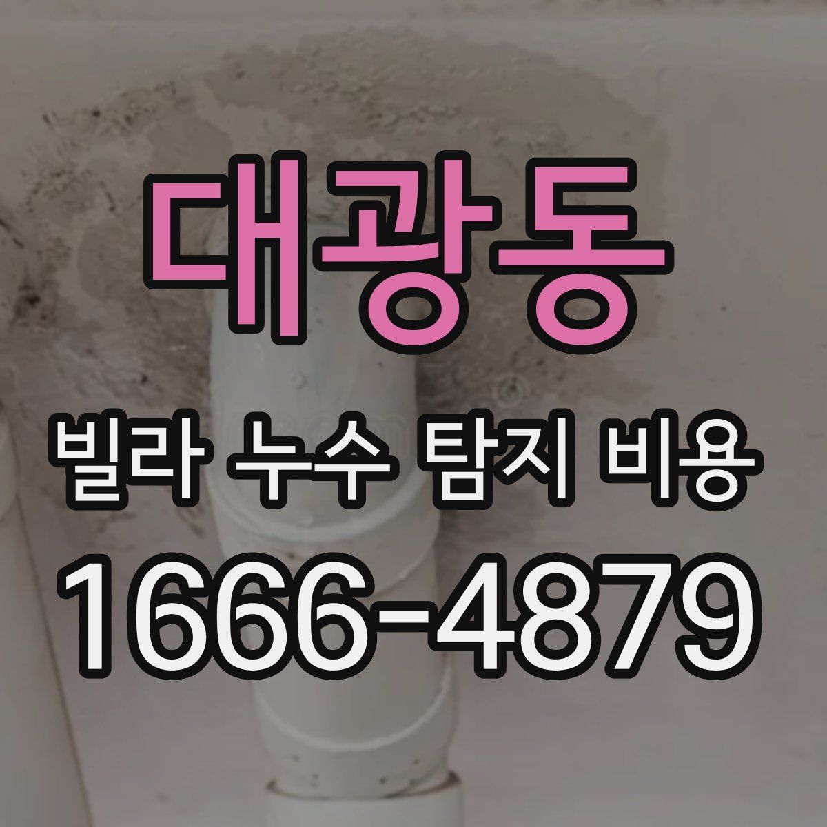 대광동 빌라 누수 탐지 비용