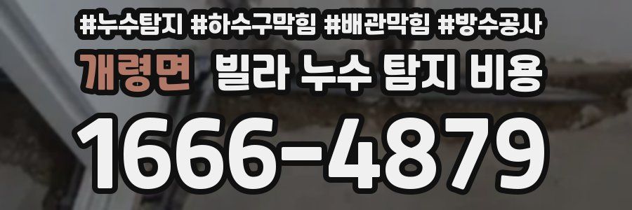 개령면 빌라 누수 탐지 비용