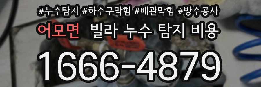 어모면 빌라 누수 탐지 비용