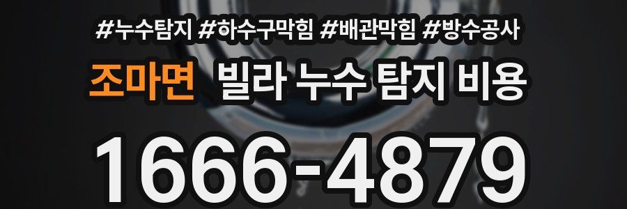 조마면 빌라 누수 탐지 비용