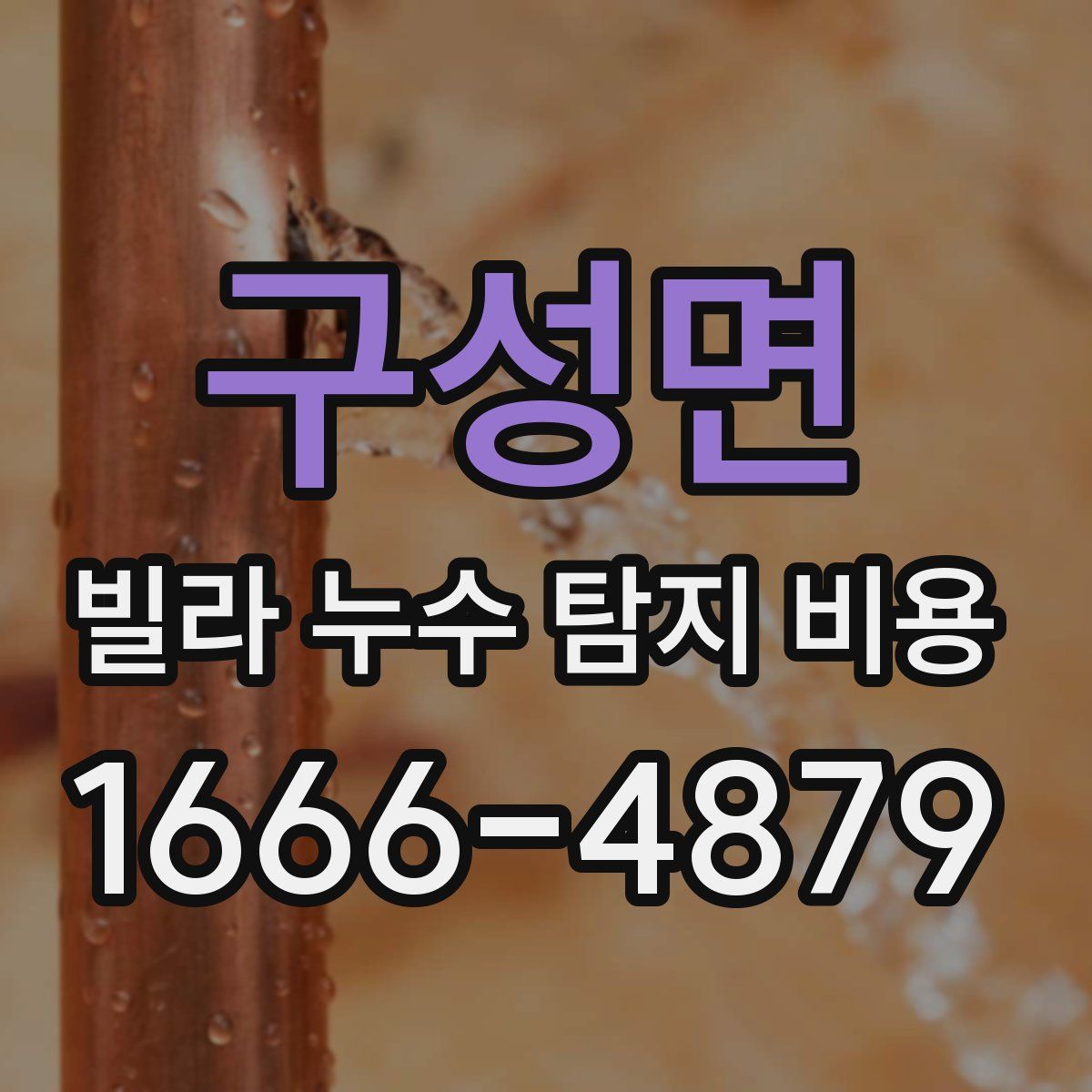구성면 빌라 누수 탐지 비용