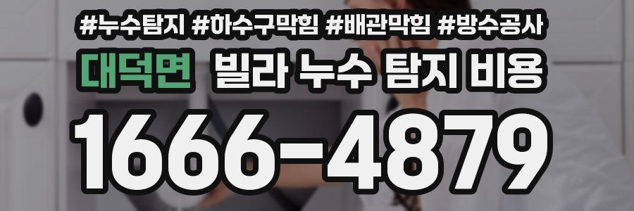 대덕면 빌라 누수 탐지 비용
