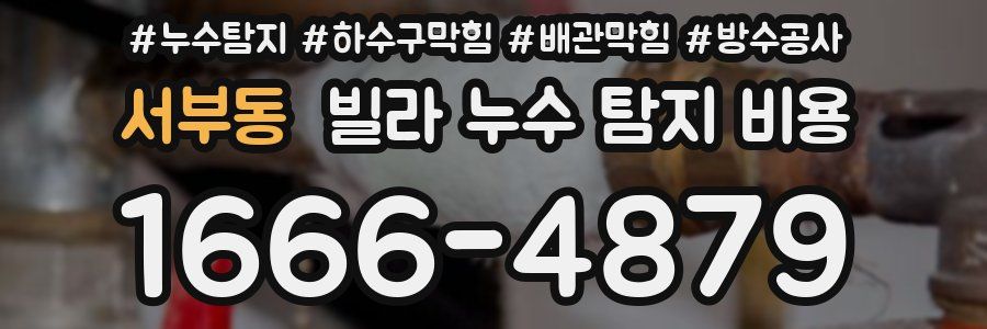 서부동 빌라 누수 탐지 비용
