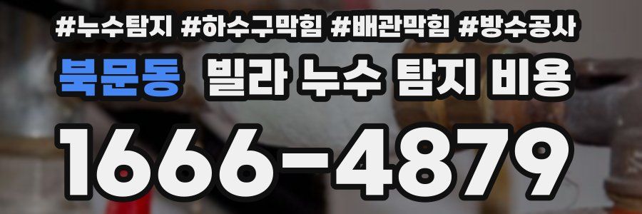 북문동 빌라 누수 탐지 비용