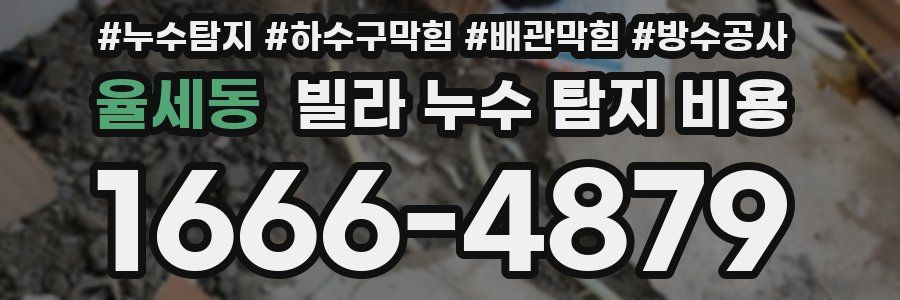 율세동 빌라 누수 탐지 비용