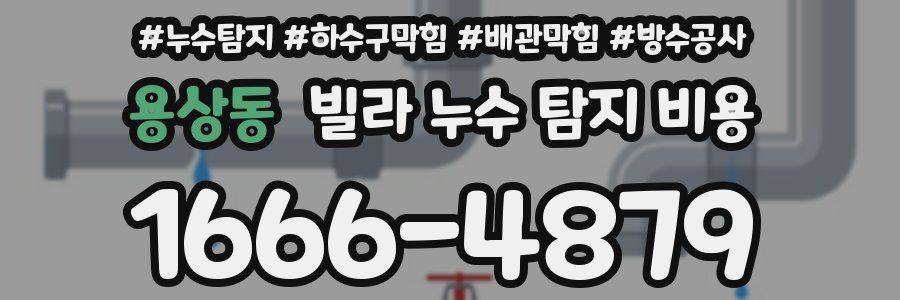 용상동 빌라 누수 탐지 비용