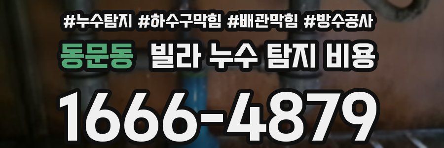 동문동 빌라 누수 탐지 비용
