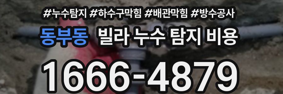 동부동 빌라 누수 탐지 비용