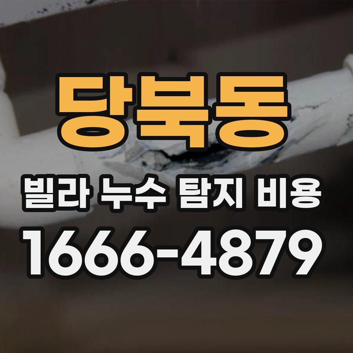 당북동 빌라 누수 탐지 비용