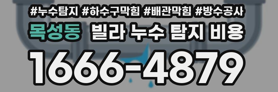목성동 빌라 누수 탐지 비용