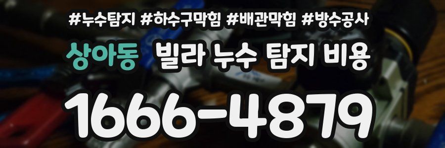 상아동 빌라 누수 탐지 비용