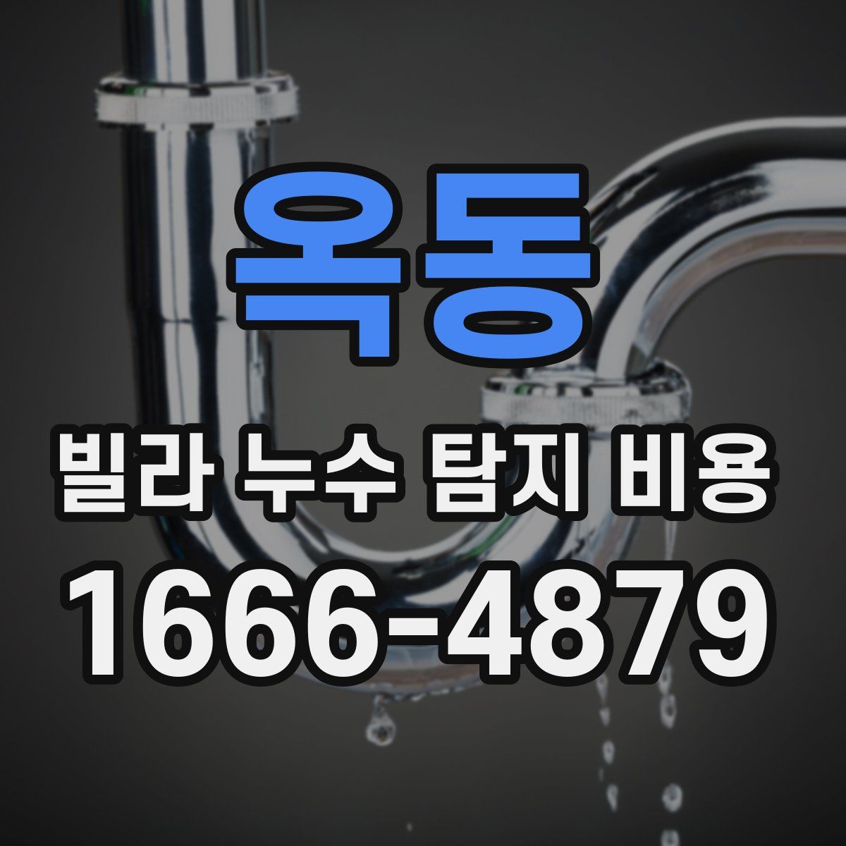 옥동 빌라 누수 탐지 비용