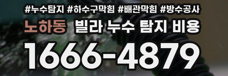 노하동 빌라 누수 탐지 비용