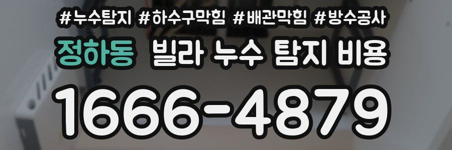 정하동 빌라 누수 탐지 비용
