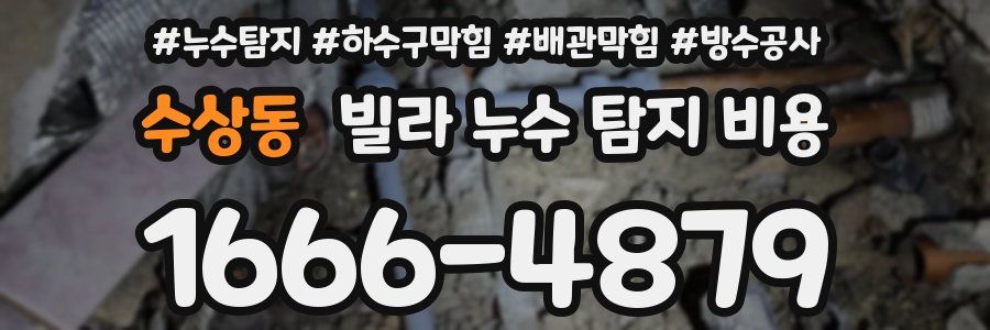 수상동 빌라 누수 탐지 비용