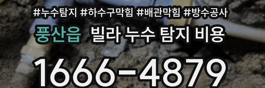 풍산읍 빌라 누수 탐지 비용