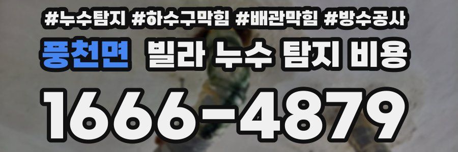 풍천면 빌라 누수 탐지 비용