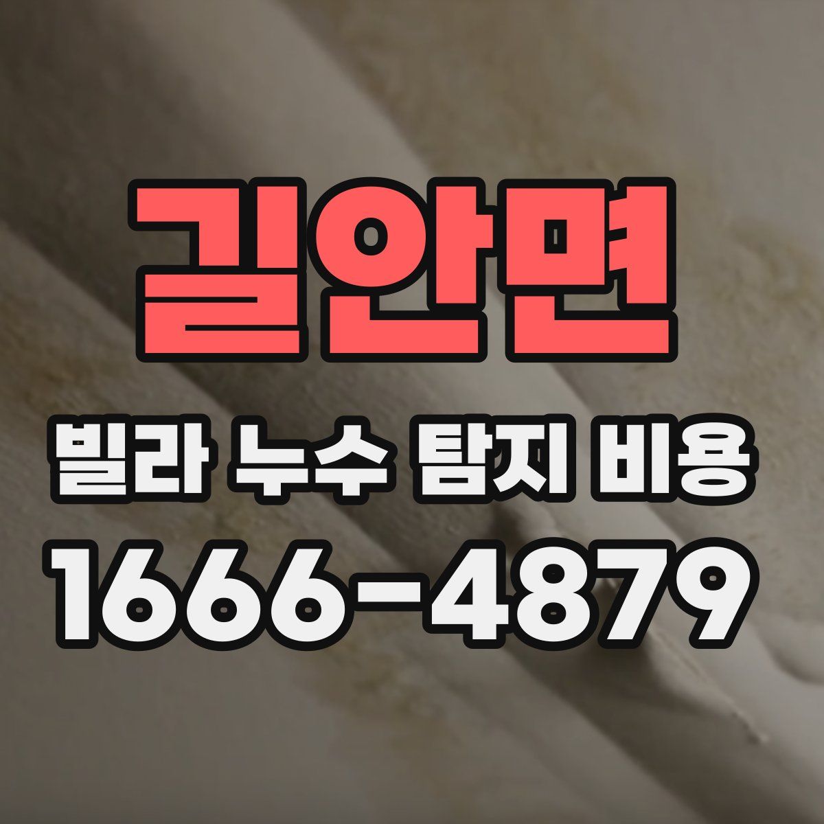 길안면 빌라 누수 탐지 비용