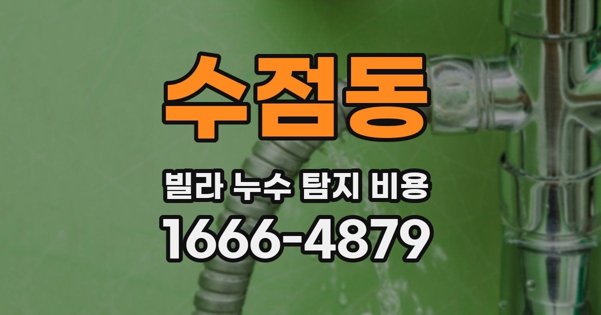 수점동 빌라 누수 탐지 비용