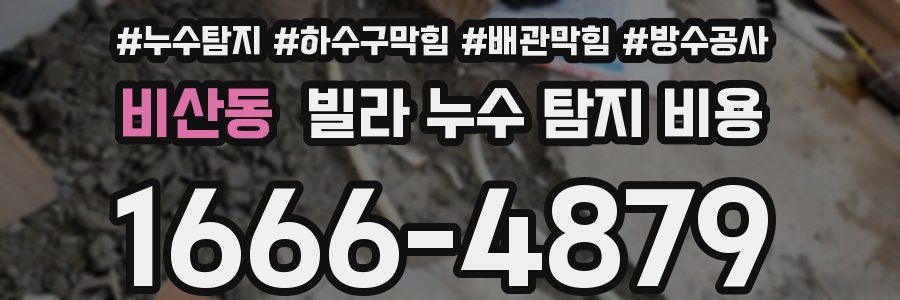 비산동 빌라 누수 탐지 비용