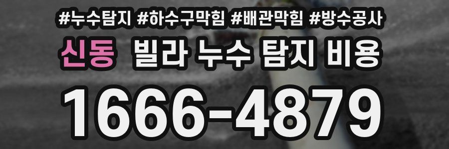 신동 빌라 누수 탐지 비용