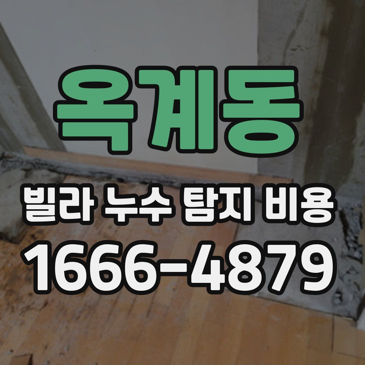 옥계동 빌라 누수 탐지 비용