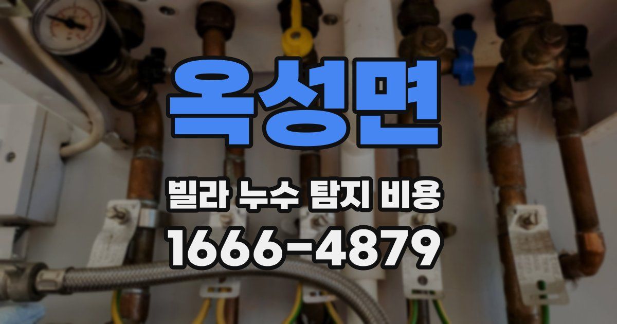 옥성면 빌라 누수 탐지 비용
