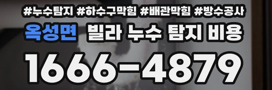 옥성면 빌라 누수 탐지 비용