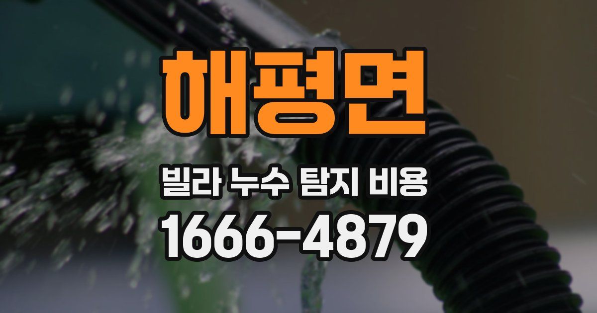 해평면 빌라 누수 탐지 비용