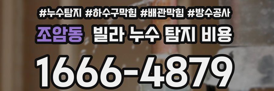 조암동 빌라 누수 탐지 비용