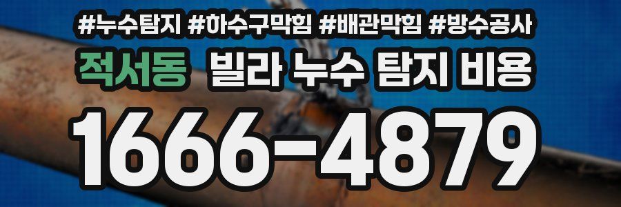 적서동 빌라 누수 탐지 비용