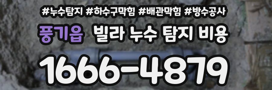 풍기읍 빌라 누수 탐지 비용