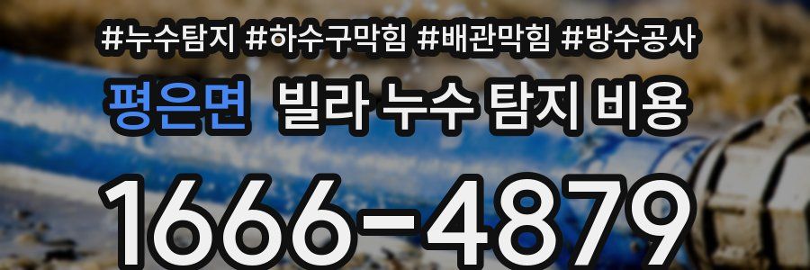평은면 빌라 누수 탐지 비용