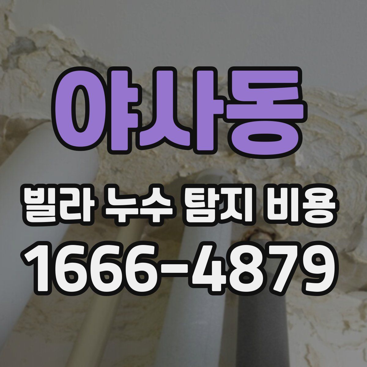 야사동 빌라 누수 탐지 비용