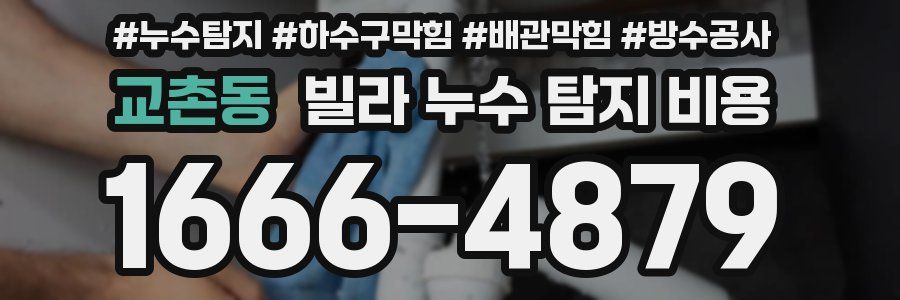 교촌동 빌라 누수 탐지 비용