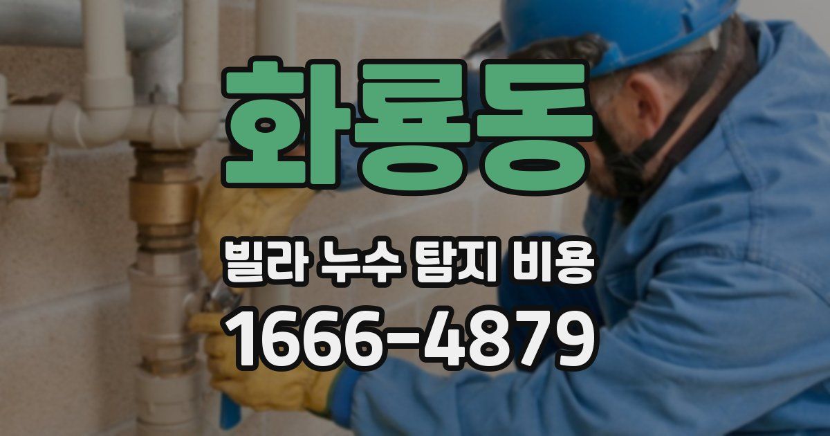 화룡동 빌라 누수 탐지 비용