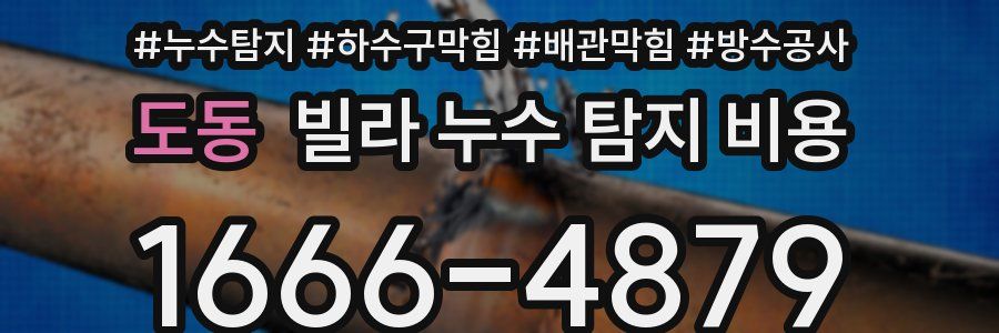 도동 빌라 누수 탐지 비용