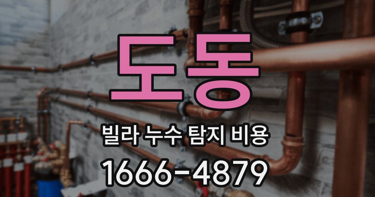 도동 빌라 누수 탐지 비용