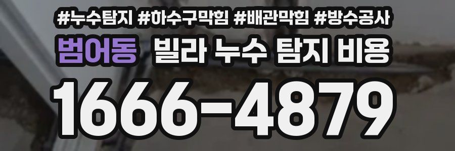 범어동 빌라 누수 탐지 비용